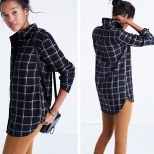 Madewell Classic Ex-Boyfriend Windowpane Shirt M